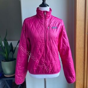 Patagonia Nano Puff Pullover 1/4 Zip Jacket Small Magenta color Diamond Quilt S
